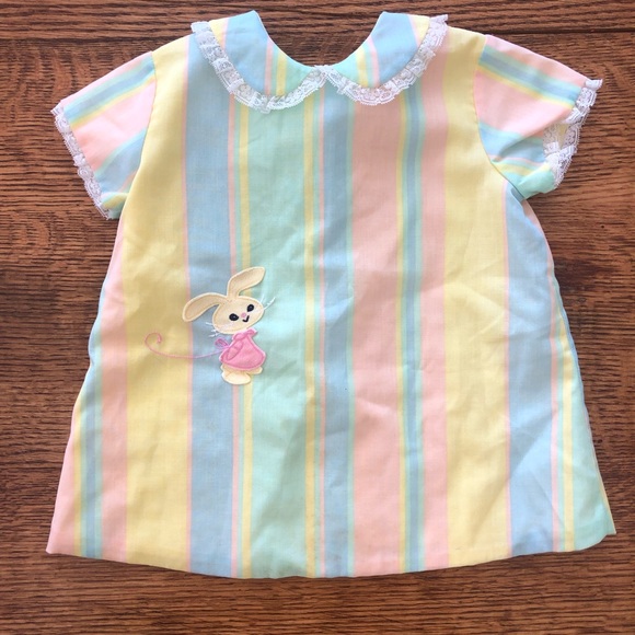 Vintage Other - Grace Vintage Pinafore Baby Girl’s Easter Dress - Pastel